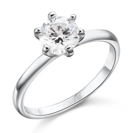 1 Carat Created Diamond Engagement Ring