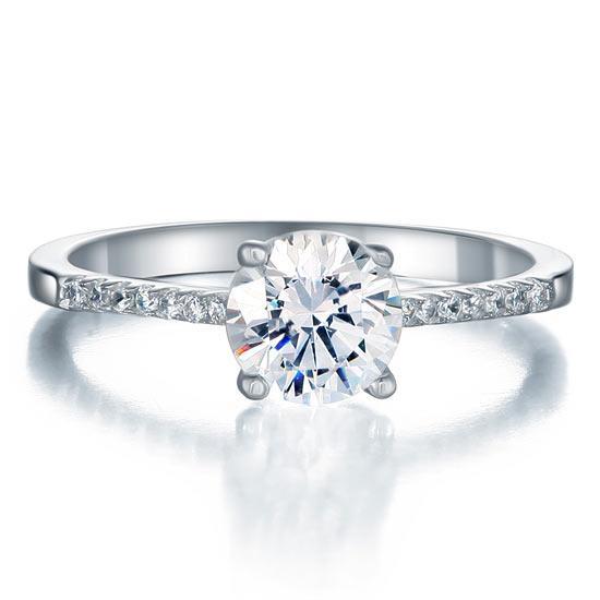 Created Diamond Engagement Ring