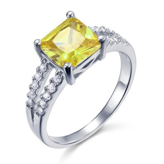 Yellow Canary 2 Carat Created Diamond Ring