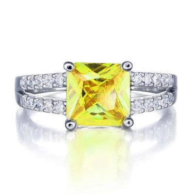 Yellow Canary 2 Carat Created Diamond Ring