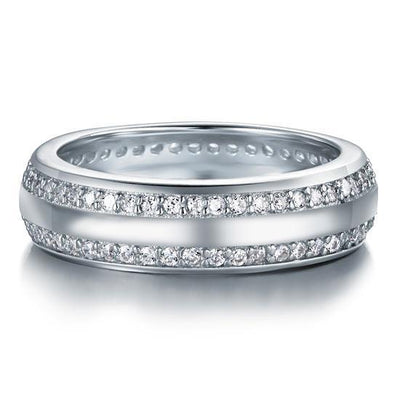 Created Diamond Wedding Band Ring
