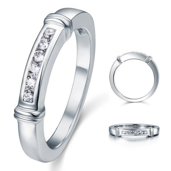 Channel Set Created Diamond Ring