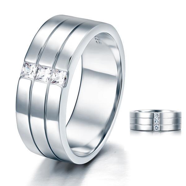 Created Diamond Men's Wedding Band Ring