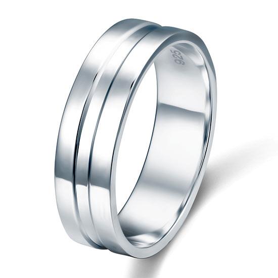 High Polished Plain Men's Ring