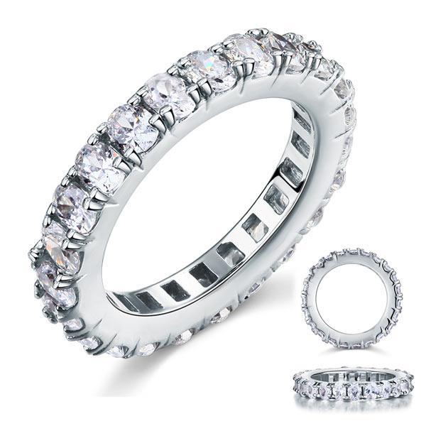 Oval Cut Eternity Created Diamond Ring