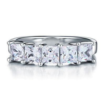 Five Stone Princess Cut 1.25 Ct Ring