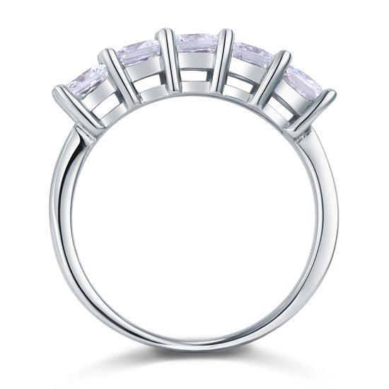 Five Stone Princess Cut 1.25 Ct Ring