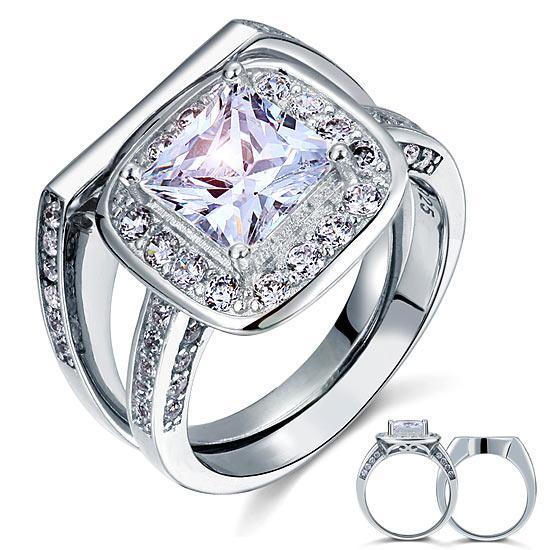 2 Carat Created Diamond 2-Pc Ring Set