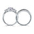 Vintage Style 1 Carat Created Diamond 2-Pc Ring Set