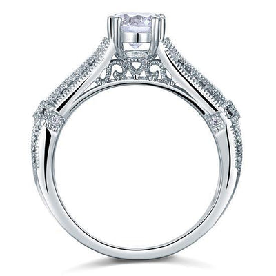 Vintage Style 1 Carat Created Diamond Ring