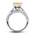 1.5 Carat Princess Cut Yellow Canary Created Diamond Ring
