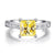 1.5 Carat Princess Cut Yellow Canary Created Diamond Ring
