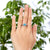 1.5 Carat Princess Cut Blue Created Diamond Ring