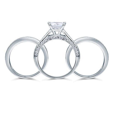 3 Pcs Created Diamond Ring Set