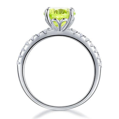 2 Carat Green Bridal Ring