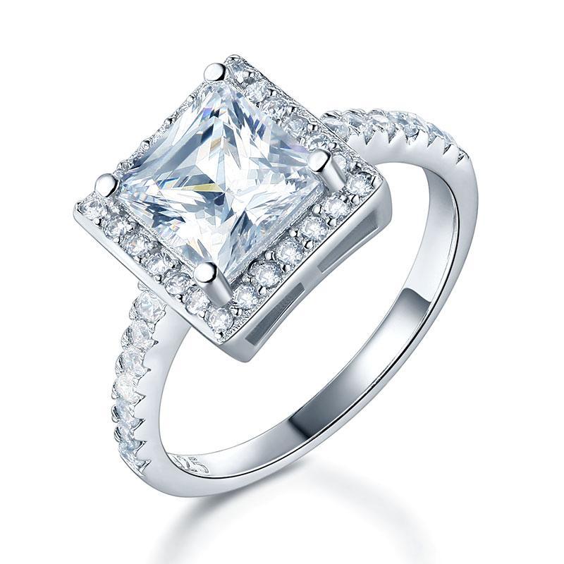 1.5 Ct Princess Created Diamond Ring