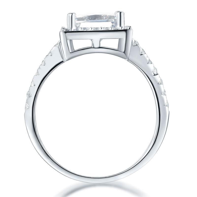1.5 Ct Princess Created Diamond Ring