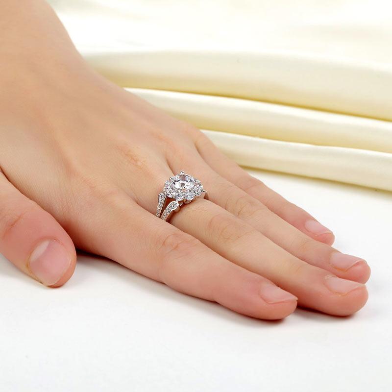 Art Deco 1.25 Ct Created Diamond Ring