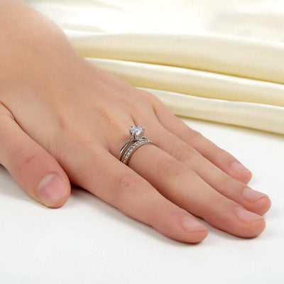 Elegant Created Diamond Ring