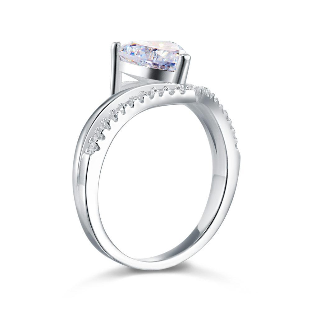 2 Carat Heart Created Diamond Ring